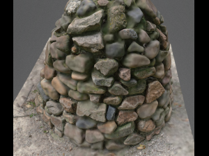 concret piler stones 3D-Modell