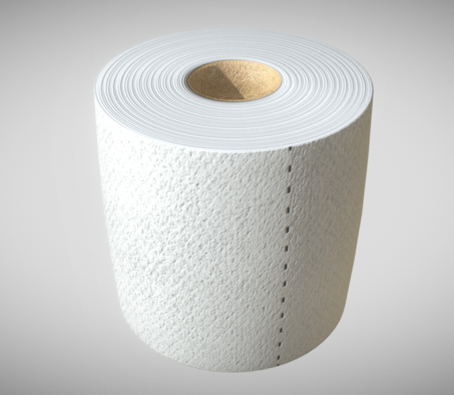 toilet paper 3D-Modell .c4d .max .obj .3ds .fbx .stl .blend 