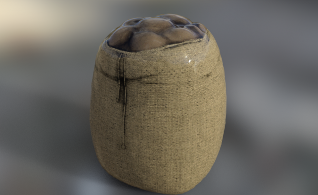 bag potato Modello 3D .c4d .max .obj .3ds .fbx .stl .blend 