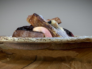 brioche french toast realistic Model 3D