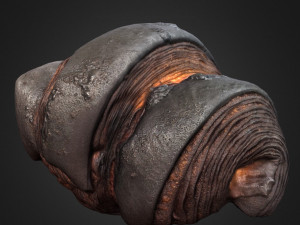 burned croissant Modèle 3D