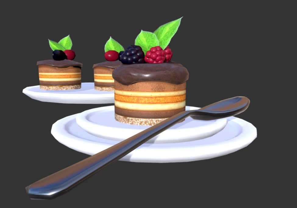 cupcakes 3D Model .c4d .max .obj .3ds .fbx .stl .blend 