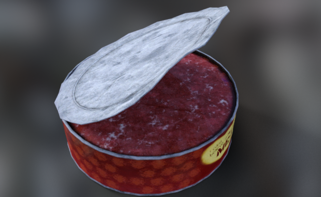 canned meat food stell Model 3D .c4d .max .obj .3ds .fbx .stl .blend 