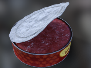 canned meat food stell 3D Model