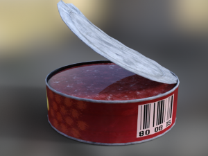 canned meat food stell Model 3D