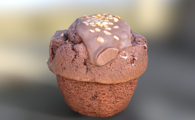 chocolate muffin - cupcake 3D-Modell .c4d .max .obj .3ds .fbx .stl .blend 