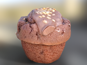 chocolate muffin - cupcake Modelo 3D