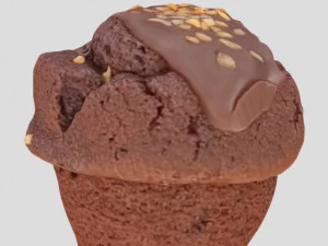 chocolate muffin - cupcake 3D Model