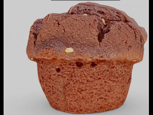 chocolate muffin - cupcake 3D Model