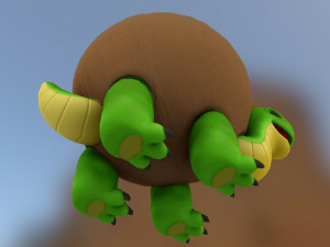 toy coconut turtle Modelo 3D