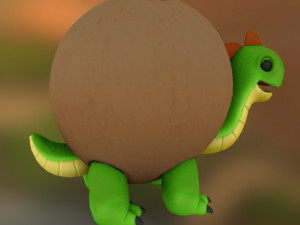 toy coconut turtle Modelo 3D