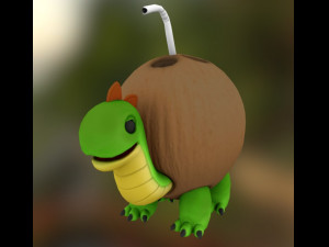 toy coconut turtle Modelo 3D