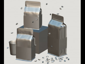 coffee bags 3Dモデル