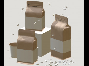 coffee bags 3D Model