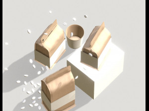 coffee bags 3D Model