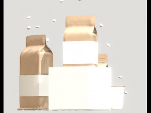 coffee bags 3D Model