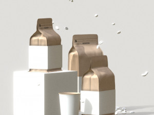 coffee bags 3D Model