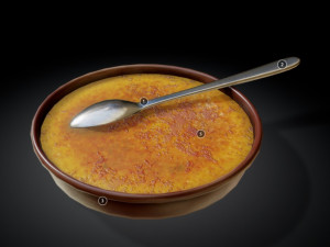 crme brle canjica curau 3D 模型
