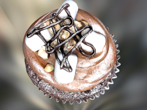 chocolate marshmallow cupcake sweet 3Dモデル