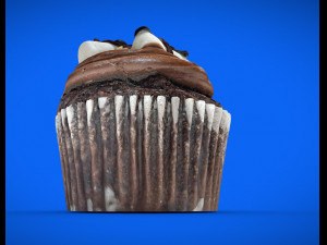 chocolate marshmallow cupcake sweet 3D Model