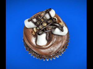 chocolate marshmallow cupcake sweet 3D Model
