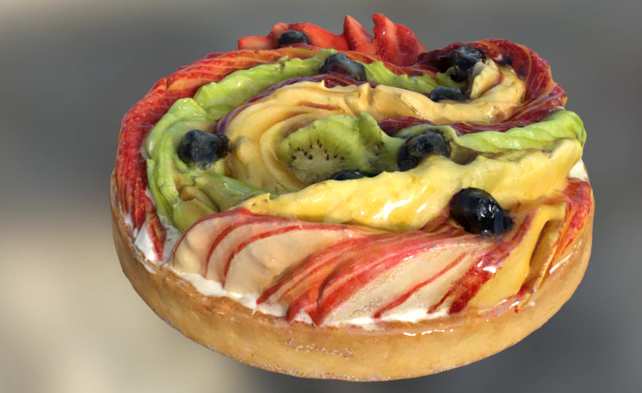g&acirc;teau aux fruits Modèle 3D .c4d .max .obj .3ds .fbx .stl .blend 