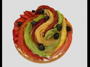 g&acirc;teau aux fruits Modèle 3D