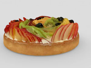 g&acirc;teau aux fruits Modèle 3D