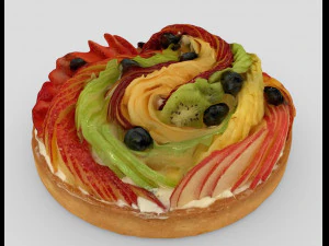 g&acirc;teau aux fruits Modèle 3D