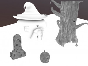 hallowen cute scene 3D-Modell