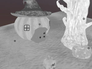 hallowen cute scene 3D Model