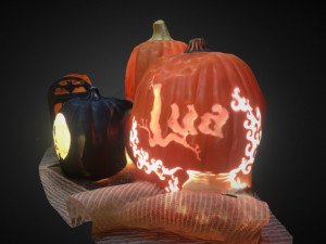 jack o lantern collection halloween moon 3D Модель