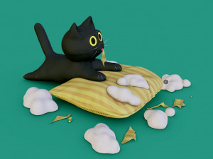 mischievous cat 3D Model