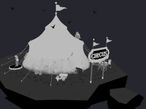 monster circus low poly low 3D Model
