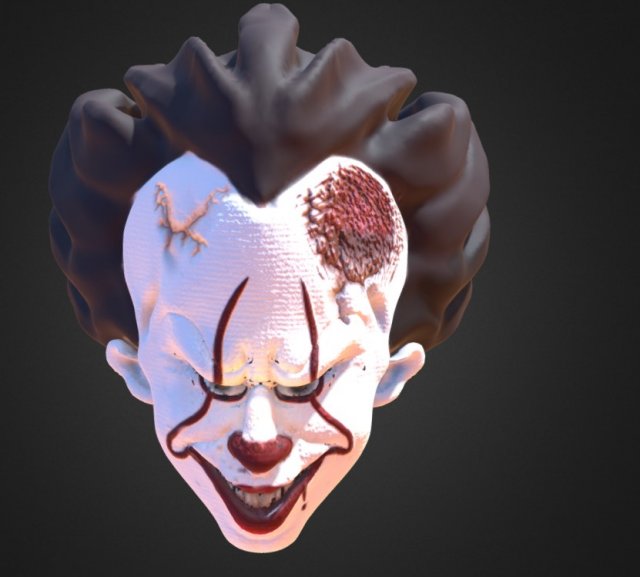 it clown terror halloween Modelo 3D .c4d .max .obj .3ds .fbx .stl .blend 