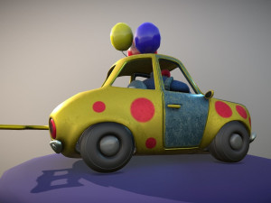 clown in car fantasy Model 3D