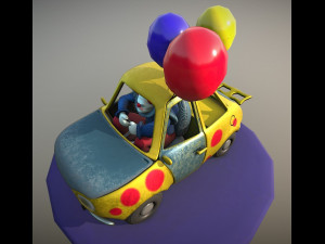 clown in car fantasy Model 3D