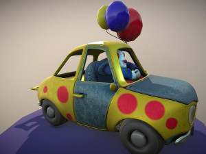 clown in car fantasy Model 3D