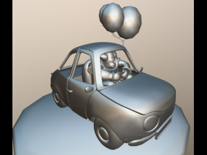 clown in car fantasy Model 3D