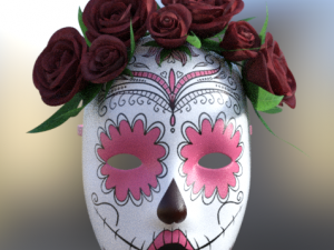 mask dia los muertos halloween 3D Model