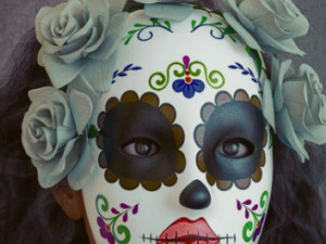 mask dia los muertos halloween Modello 3D
