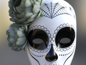 mask dia los muertos halloween Modello 3D