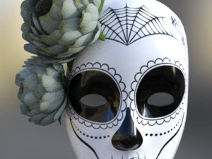 mask dia los muertos halloween 3D Model