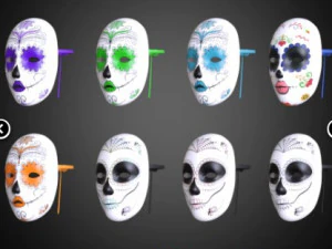 mask dia los muertos halloween 3D Model