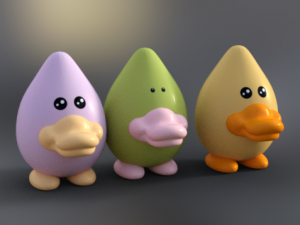 cute kawaii pack toy low-poly Model 3D