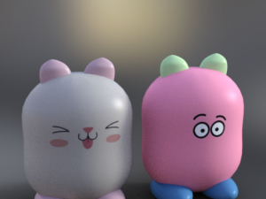 cute kawaii pack toy low-poly Model 3D