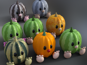 cute kawaii pack toy low-poly Model 3D