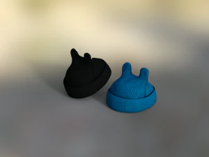 beanie hat cap kids low-poly 3D Model