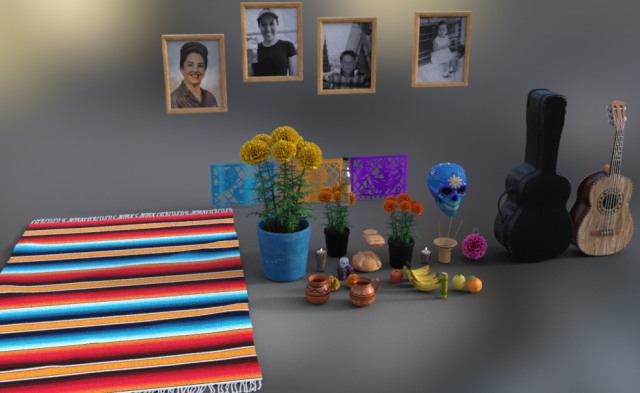 day of the dead scene in mexico Modèle 3D .c4d .max .obj .3ds .fbx .stl .blend 