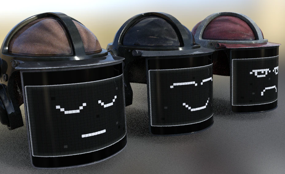 face behind screen and display 3D Model .c4d .max .obj .3ds .fbx .stl .blend